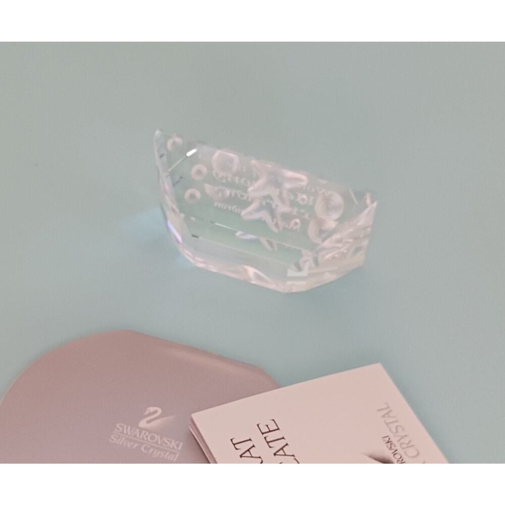 Swarovski Wonders of the Sea Harmony 2005 Crystal Plaque Figurine W/Box - Picture 6 of 7